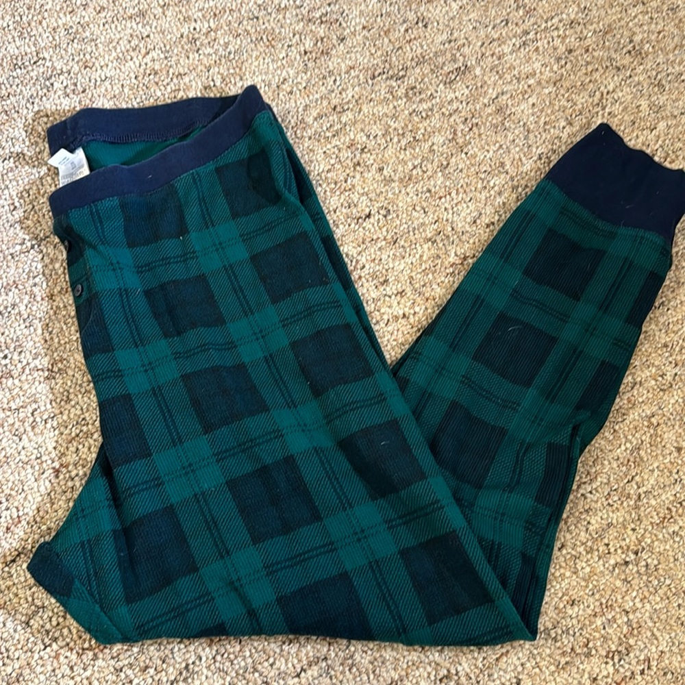 Green and black plaid pajama long sleeve set - Picture 3 of 5